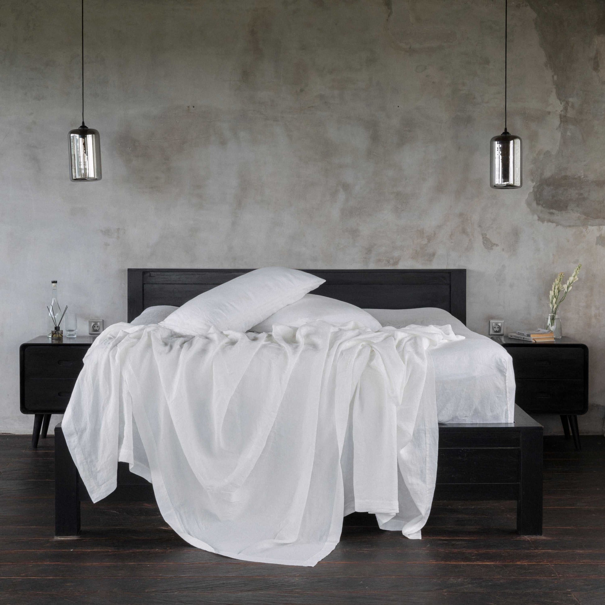 Linen Flat Sheet with Pillowcases | Linen Flat Sheet